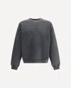 Axel Arigato Anthracite Grey Typo-embroidered Jersey Sweatshirt In Gray