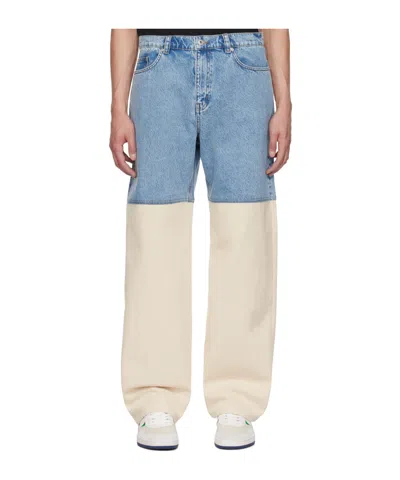 Axel Arigato Blue Vault Jeans In Light Blue/ Beige