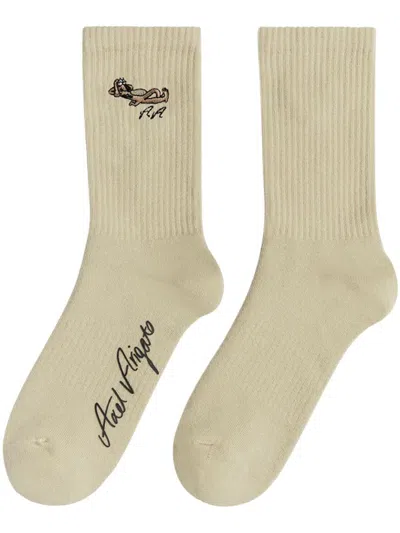 Axel Arigato Wes-embroidered Socks In 中性色