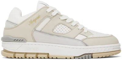 AXEL ARIGATO WHITE & BEIGE AREA LO SNEAKERS