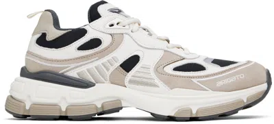 AXEL ARIGATO WHITE & BEIGE SPHERE RUNNER SNEAKERS