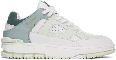 Axel Arigato White & Green Area Lo Sneakers In White And Green