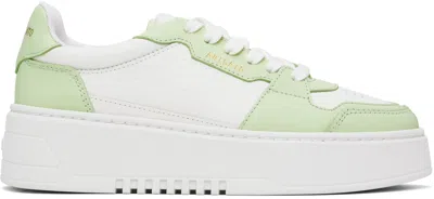 Axel Arigato White & Green Orbit Neo Sneakers In White/lt Green
