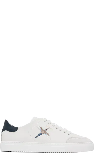 Axel Arigato White & Navy Clean 90 B Bird Sneakers In White/dk Blue