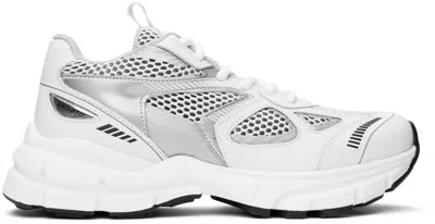 Axel Arigato White & Silver Marathon Sneakers In White/silver