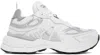 Axel Arigato Marathon Ghost Runner White Low Top Sneakers With Reflectivce Details In Leather Blend Woman In White