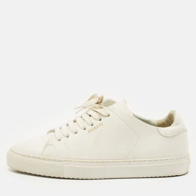 Axel Arigato White Leather Clean 90 Low Top Sneakers Size 38 In Neutral