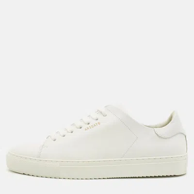 Pre-owned Axel Arigato White Leather Lace Up Sneakers Size 38