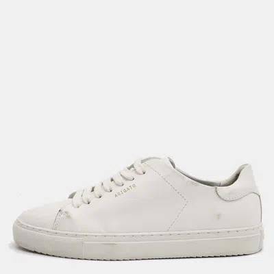 Pre-owned Axel Arigato White Leather Lace Up Sneakers Size 38