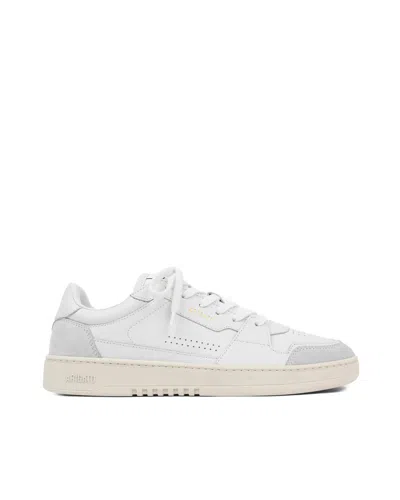 Axel Arigato White Dice Lo Metallic Logo Suede-blend Leather Sneakers In Animal Print