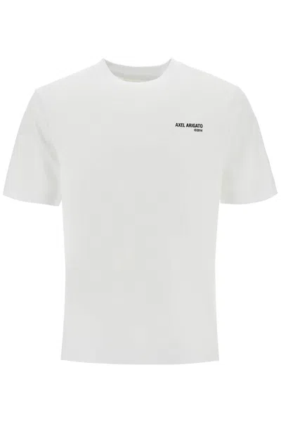 Axel Arigato White Organic Cotton Crew Neck T-shirt With Discreet Logo