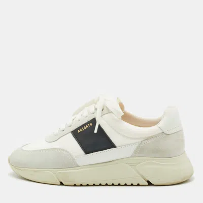 Pre-owned Axel Arigato White/black Canvas And Leather Genesis Vintage Sneakers Size 39