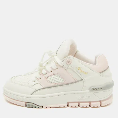 Pre-owned Axel Arigato White/light Pink Leather Area Low Top Sneakers Size 37