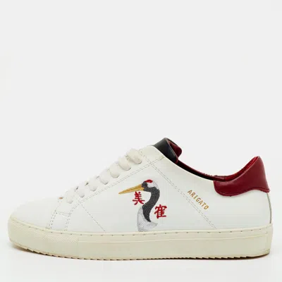 Axel Arigato White/red Leather Clean 90 B Bird Low Top Sneakers In Multi