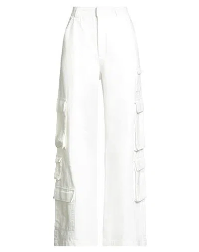 Axel Arigato Woman Jeans White Size 30 Cotton In Multi