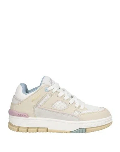 Axel Arigato Woman Sneakers Cream Size 7.5 Leather, Textile Fibers In White