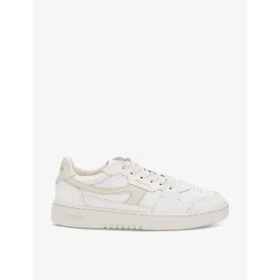 AXEL ARIGATO AXEL ARIGATO WOMEN'S BEIGE COMB DICE-A PANELLED LEATHER AND SUEDE LOW-TOP TRAINERS