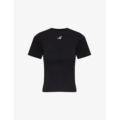 AXEL ARIGATO SCRIPT LOGO-EMBROIDERED STRETCH-COTTON JERSEY T-SHIRT