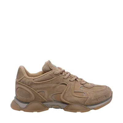 Axel Arigato Eris Beige Low Top Sneakers With Logo Patch On The Tongue In Leather And Fabric Woman In Brown