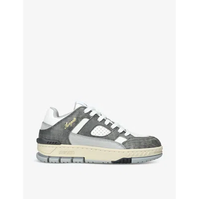Axel Arigato Area Lo Brand-patch Leather And Recycled Polyester Mid-top Trainers In Grey/other