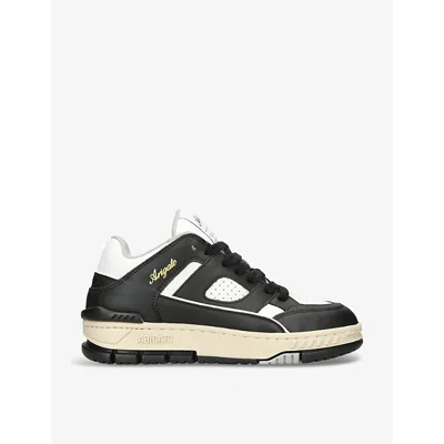 Axel Arigato Area Lo Brand-patch Leather And Recycled Polyester Mid-top Trainers In White/blk