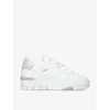 Axel Arigato 'area Haze' Grey And White Low Top Sneakers With Laminated Leather In White/oth