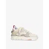Axel Arigato Womens Area Patchwork Mixed-textile Low-top Trainers Beige Comb In Beige Comb
