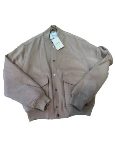 Pre-owned Axel Arigato Womens Jacket Bomber Orson Wool Beige Medium