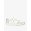 Axel Arigato Dice Lo Embroidered Leather Sneakers In White