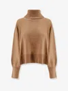Axel Arigato Wool Blend Turtleneck Sweater In Brown