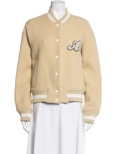 Pre-owned Axel Arigato Wool Bomber Jacket In Neutrals