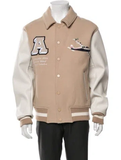 Pre-owned Axel Arigato Wool Varsity Jacket In Neutral