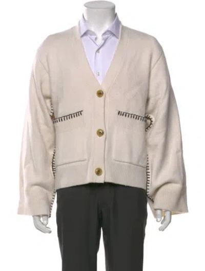 Pre-owned Axel Arigato Wool V-neck Cardigan In Neutral