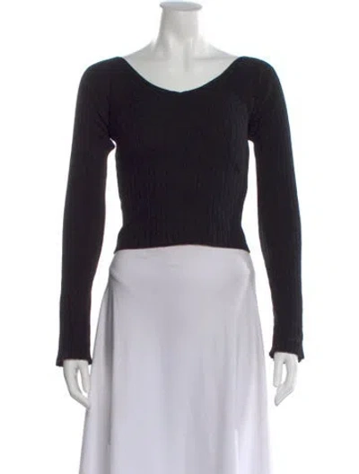 Pre-owned Axel Arigato Wool V-neck Sweater In Black