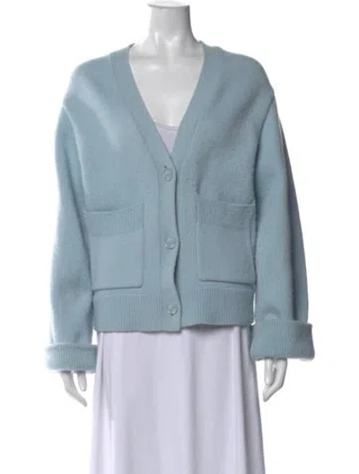Pre-owned Axel Arigato Wool V-neck Sweater In Blue