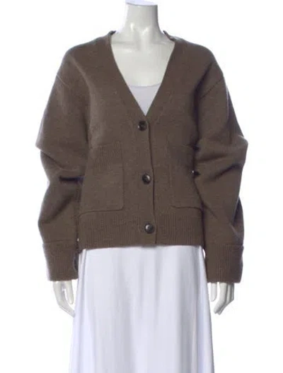 Pre-owned Axel Arigato Wool V-neck Sweater In Brown