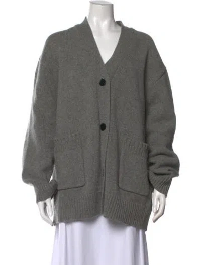 Pre-owned Axel Arigato Wool V-neck Sweater In Grey