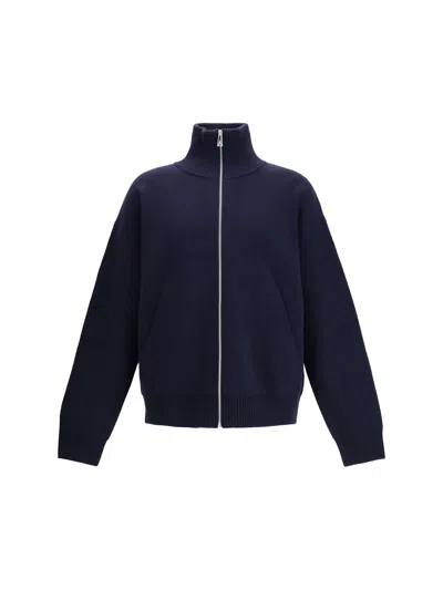 Axel Arigato Wool-blend Zip-up Sweater In Blue