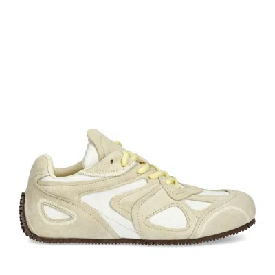 Axel Arigato Yellow Slow Runner Sporty Suede Sneakers In Multi