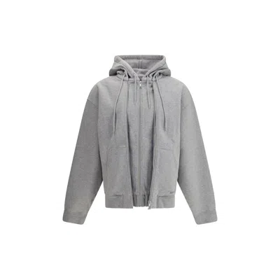 Axel Arigato Zip Hoodie In Gray