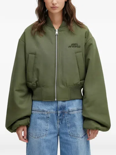 Axel Arigato Zip-up Bomber Jacket In Green