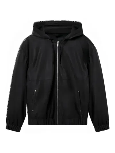Axel Arigato Zip-up Hooded Jacket In Black