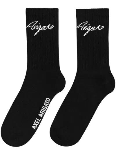 Axel Arigato Zone Logo Cotton Socks In Black
