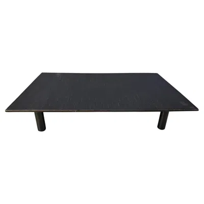 Pre-owned Axel Vervoordt Xl Belgian Coffee Table In Ebonized Wenge And Bamboo Attributed To Axel Vervoord In Black
