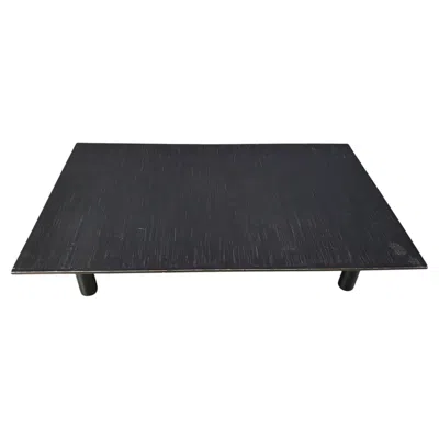 Pre-owned Axel Vervoordt Xl Belgian Coffee Table In Ebonized Wenge And Bamboo Attributed To Axel Vervoord In Black