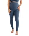 Axk Athletic Maternity Legging With Scrunch Butt Design And Supportive Belly Band In Blue