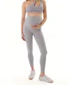 Axk Women's Athletic Supportive Scrunch Butt Maternity Legging In Gray
