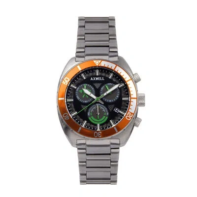 Pre-owned Axwell Minister Chronograph Bracelet Watch W/date - Orange