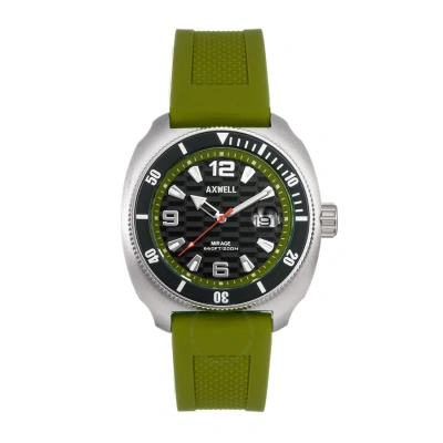 Axwell Mirage Quartz Black Dial Men's Watch Axwaw111-3 In Green