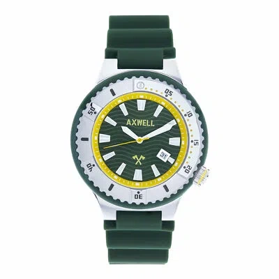 Pre-owned Axwell Summit Strap Watch W/date - Green